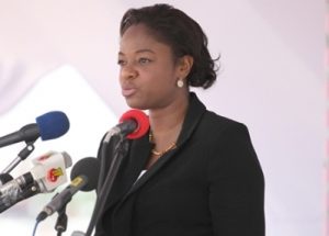 La ministre togolaise de la Poste et de l’Economie numérique, Cina Lawson, à la cérémonie d’ouverture de la deuxième édition du forum d’affaires de la jeunesse, le 13 décembre dernier, à Lomé.